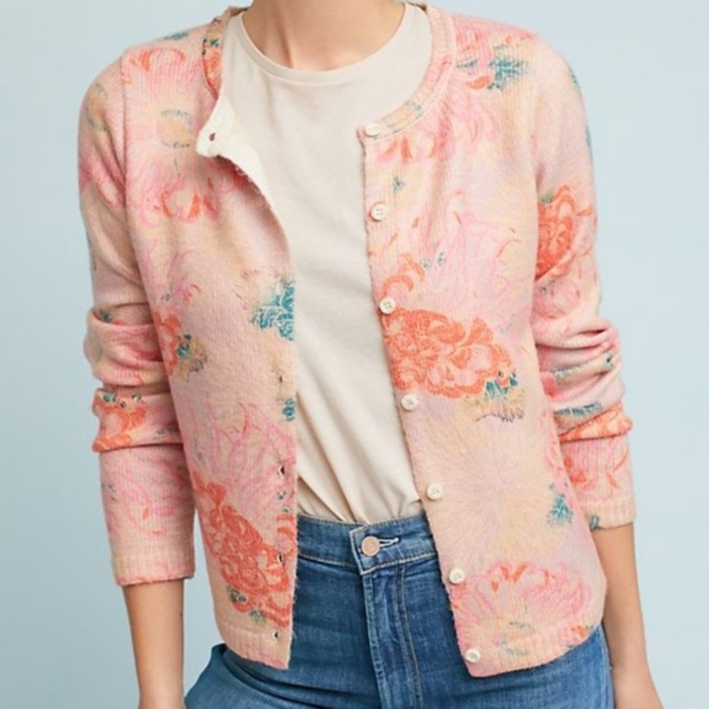 Anthropologie Floral Devon Cardigan NWT $148